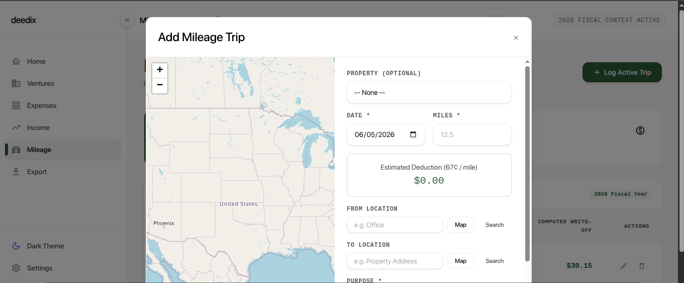 Mileage Tracking
